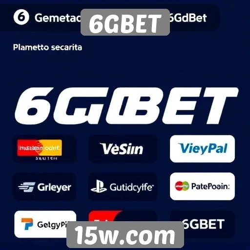 Métodos de pagamento aceitos no 6GBET